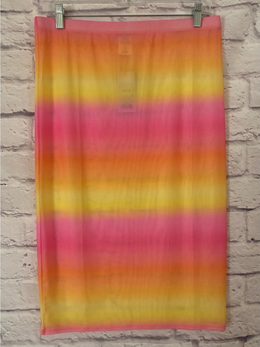 wild fable Pink, Orange & Yellow Ombre Sarong Swim Cover - Medium